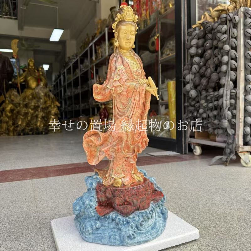 仏像 飛天蓮根観音菩薩 置物 観世音仏 装飾品 工芸品 美術品 仏像 飛天蓮根観音菩薩 置物 観世音仏 装飾品 工芸品 美術品