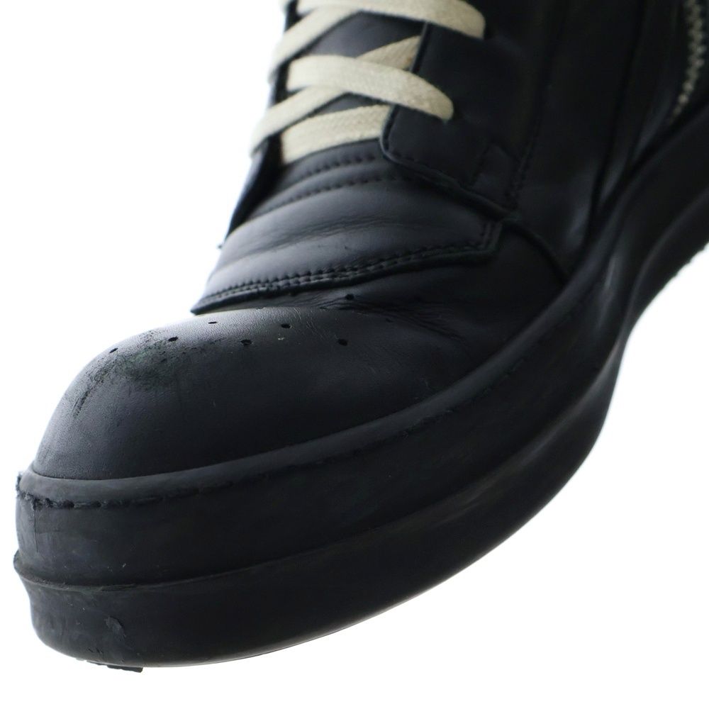 Rick Owens ブラック ジップ レザー ハイカット スニーカー Rick Owens - Rick Owens リックオウエンス RAMONES ラモーンズ