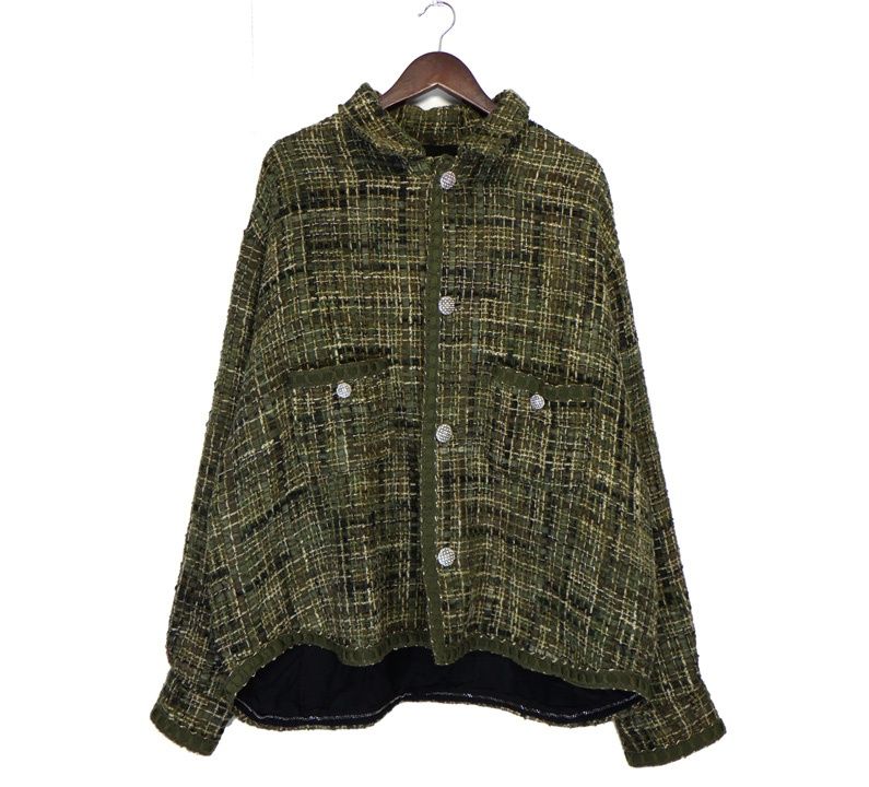 レディメイド READYMADE 21AW 【 Tweed Shirt Jacket RE MX KH 00 00 