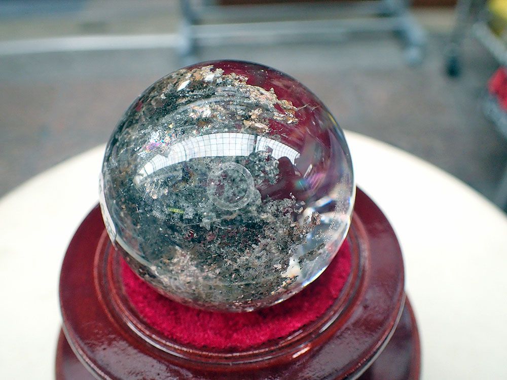 天然石】ガーデン水晶(344g)、丸玉