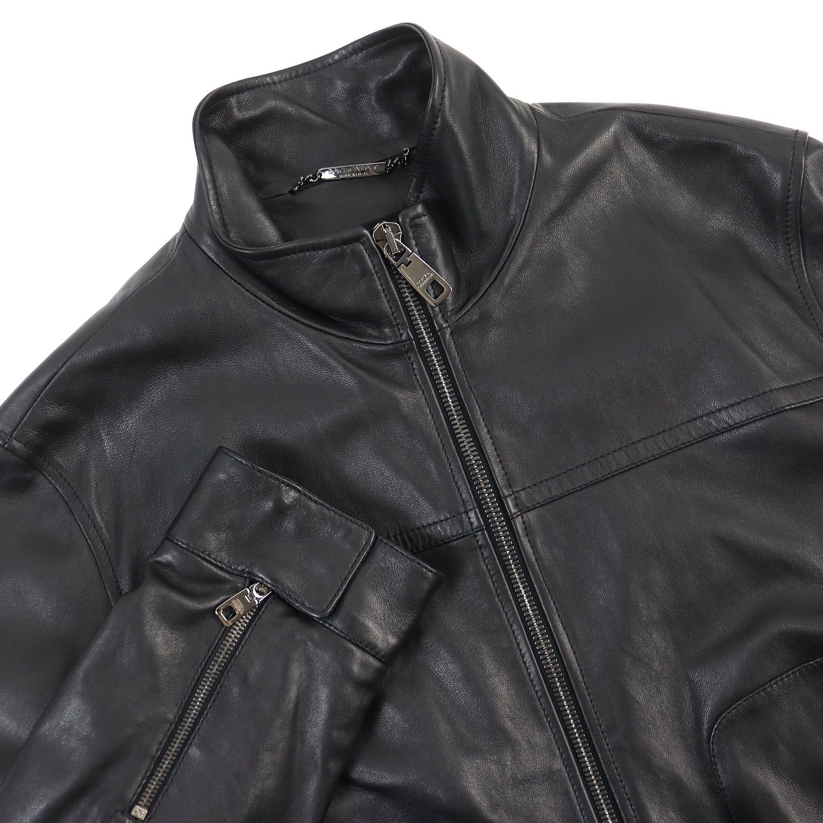 ドルチェアンドガッバーナ DOLCE&GABBANA ほっとけ レザーライダース  