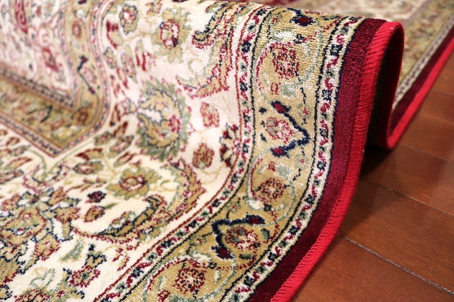 ペルシャ柄絨毯 200×290 新品未使用 6畳 大判ラグ カーペット 訳