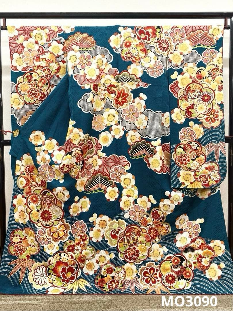 振袖 豪華 刺繍 金彩 紋意匠 身丈168cm 撥水加工済