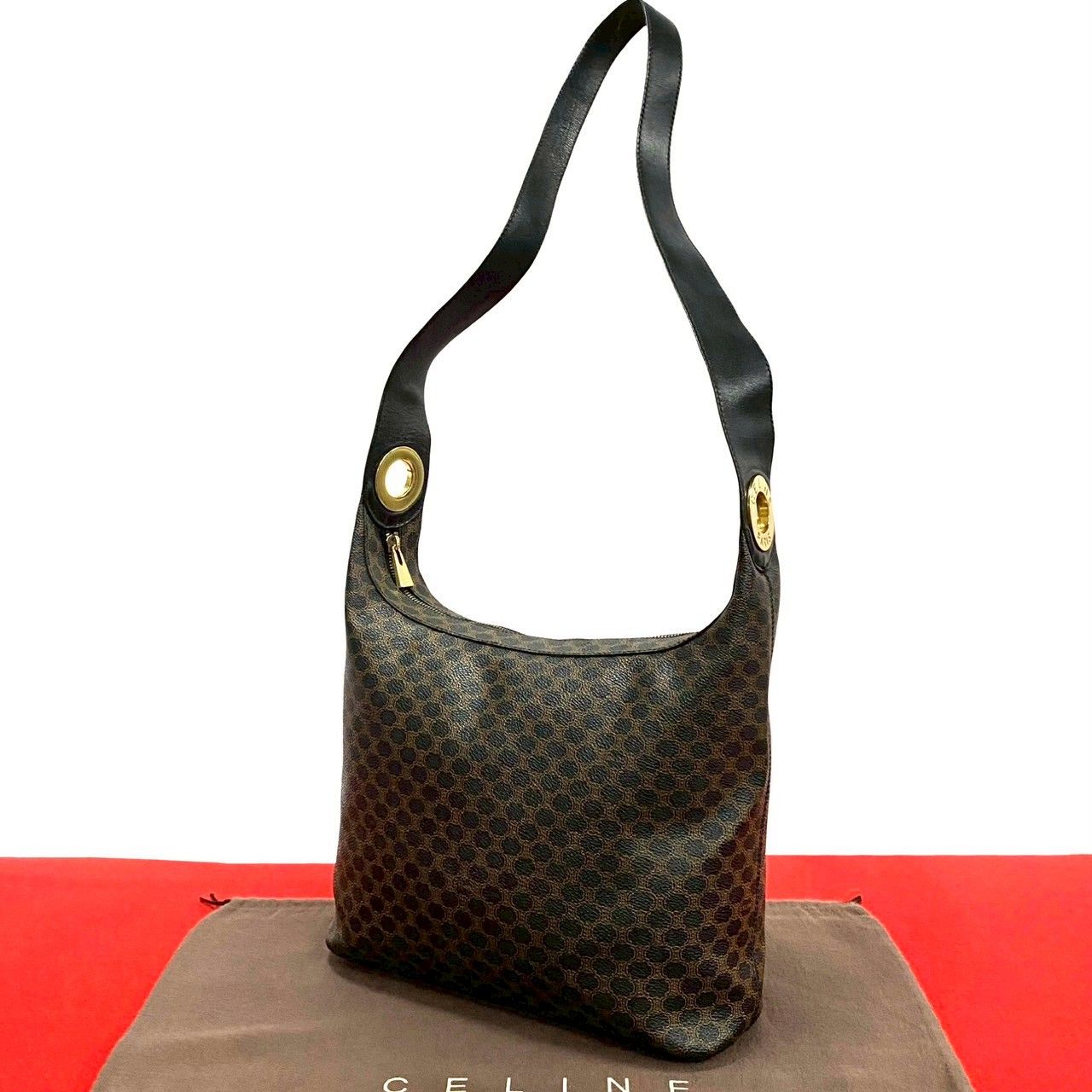 極 美品 CELINE セリーヌ ヴィンテージ マカダム ブラゾン
