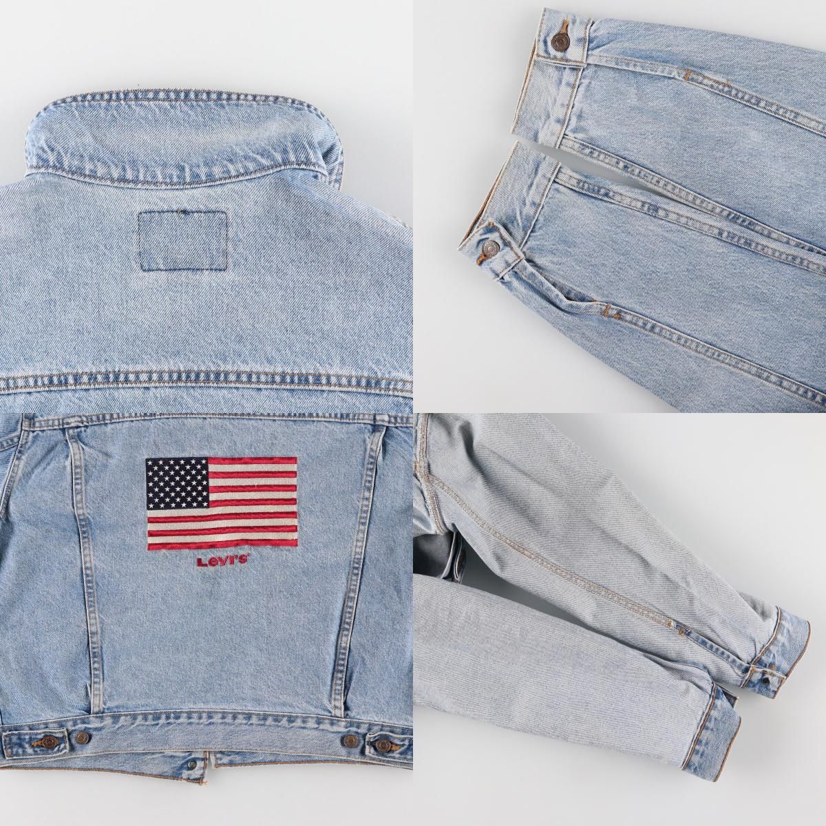 Levi&#39;s - 古着 90年代 リーバイス Levi&#39;s 星条旗柄 デニムジャケット Gジャン USA製 レディースL相当 ヴィンテージ /eaa400509 楽天市場】古着 90'S リーバイス Levi's 星条旗柄 デニム