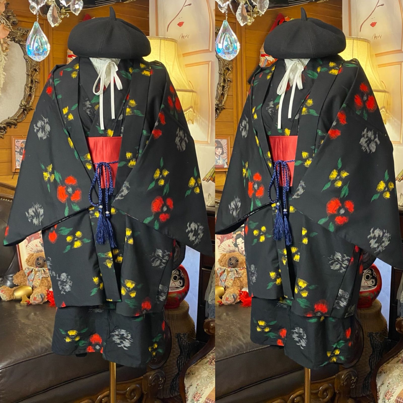 アンサンブル 帯サッシュベルト付き