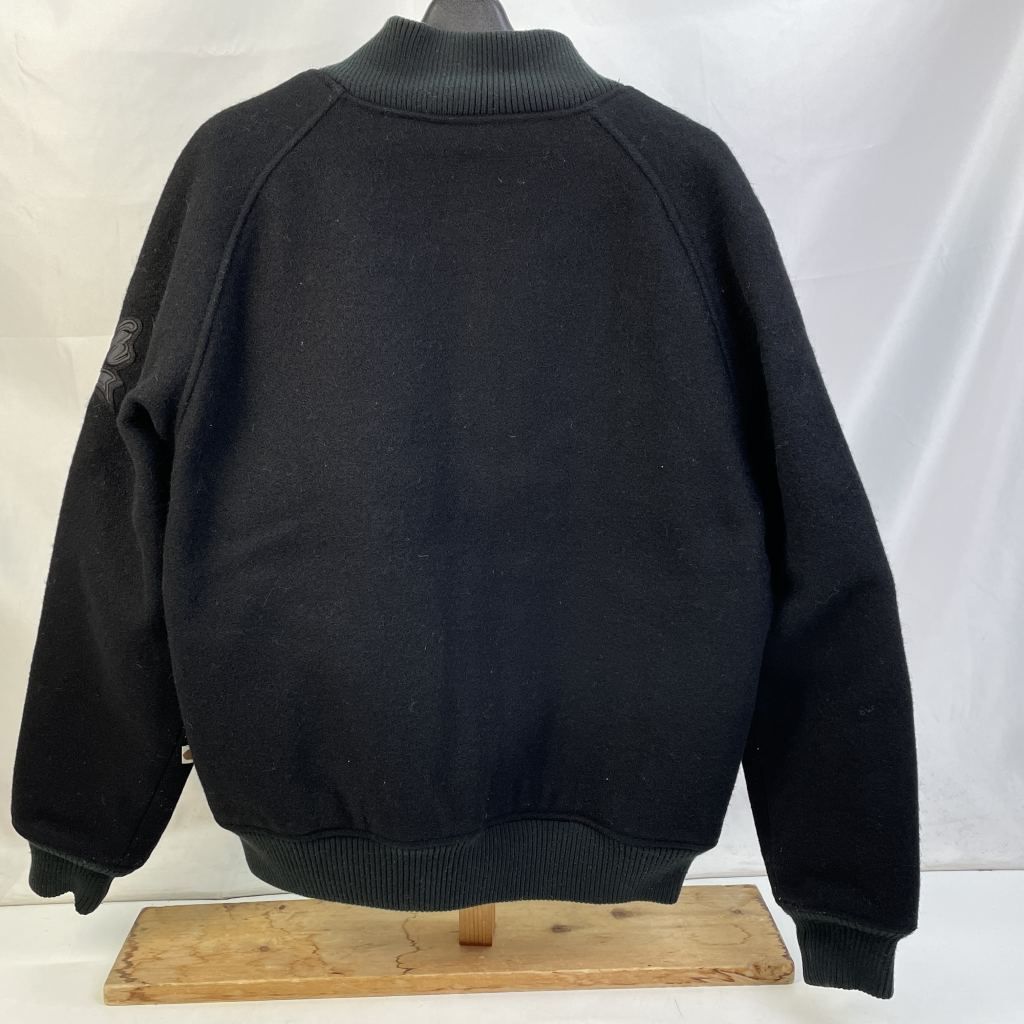 01w-5323 NEIGHBORHOOD × A BATHING APE ネイバーフッド×アベイシングエイプ スタジャン ヤンキース ブラック サイズM メンズ ウール 品