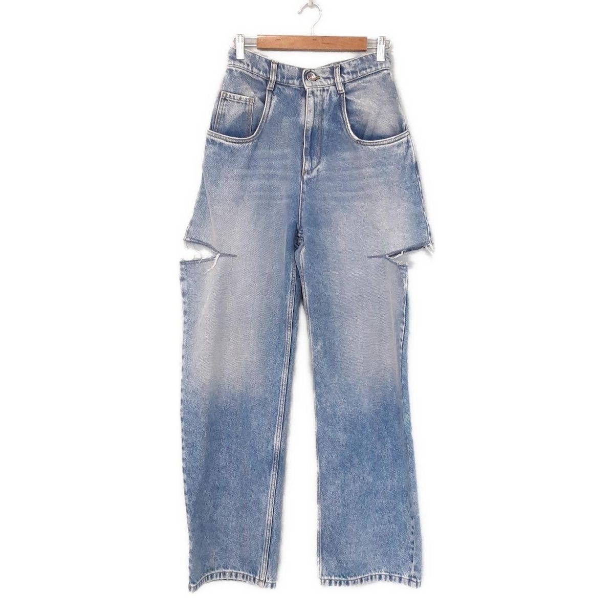Maison Margiela メゾンマルジェラ ジーンズ サイズ40 M レディース - ライトブルー フルレングス スラッシュディテール