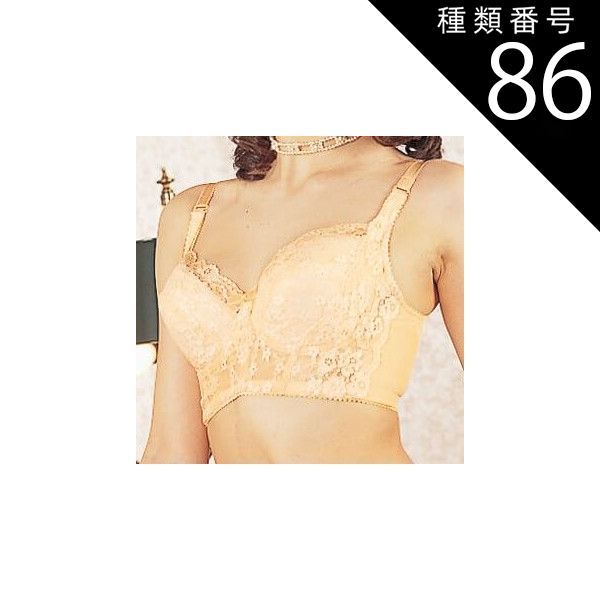 種類86:[86]ショコラブラウン/E/90 下着 女性 光電子 繊維 ジョリベール セミロング ブラジャー フローラルオレンジ ショコラブラウン 胸 レース レディース ファンデーション かわいい セクシー