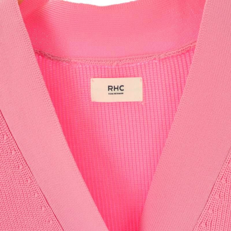 ロンハーマン Ron Herman RHC Recycle Polyester Cardigan カーディガン ニット Vネック XS ピンク /DO ■OS ■SH レディース ロンハーマン Ron Herman RHC Recycle Polyester Cardigan