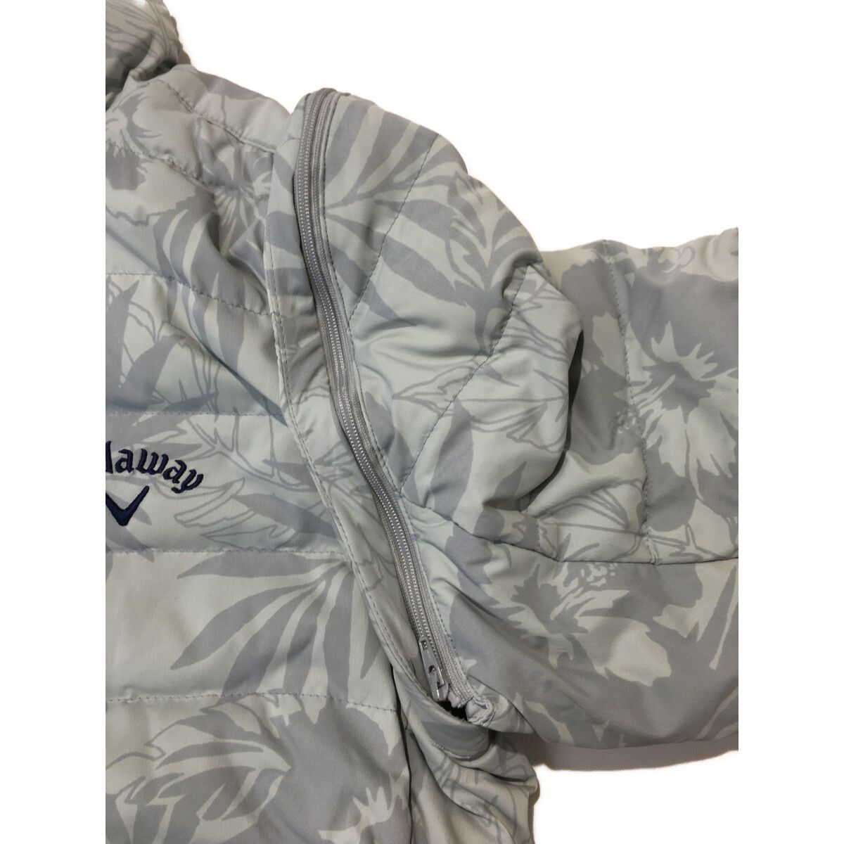 Callaway - coco 中古 キャロウェイ Callaway メンズ ダウンジャケット M グレー ダブルジップ 2WAY リーフ柄 中古 メンズ キャロウェイ Callaway ダウンジャケット M グレー
