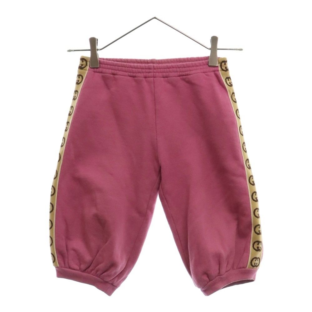 GUCCI (グッチ) GGサイドライン スウェットパンツ キッズ ピンク