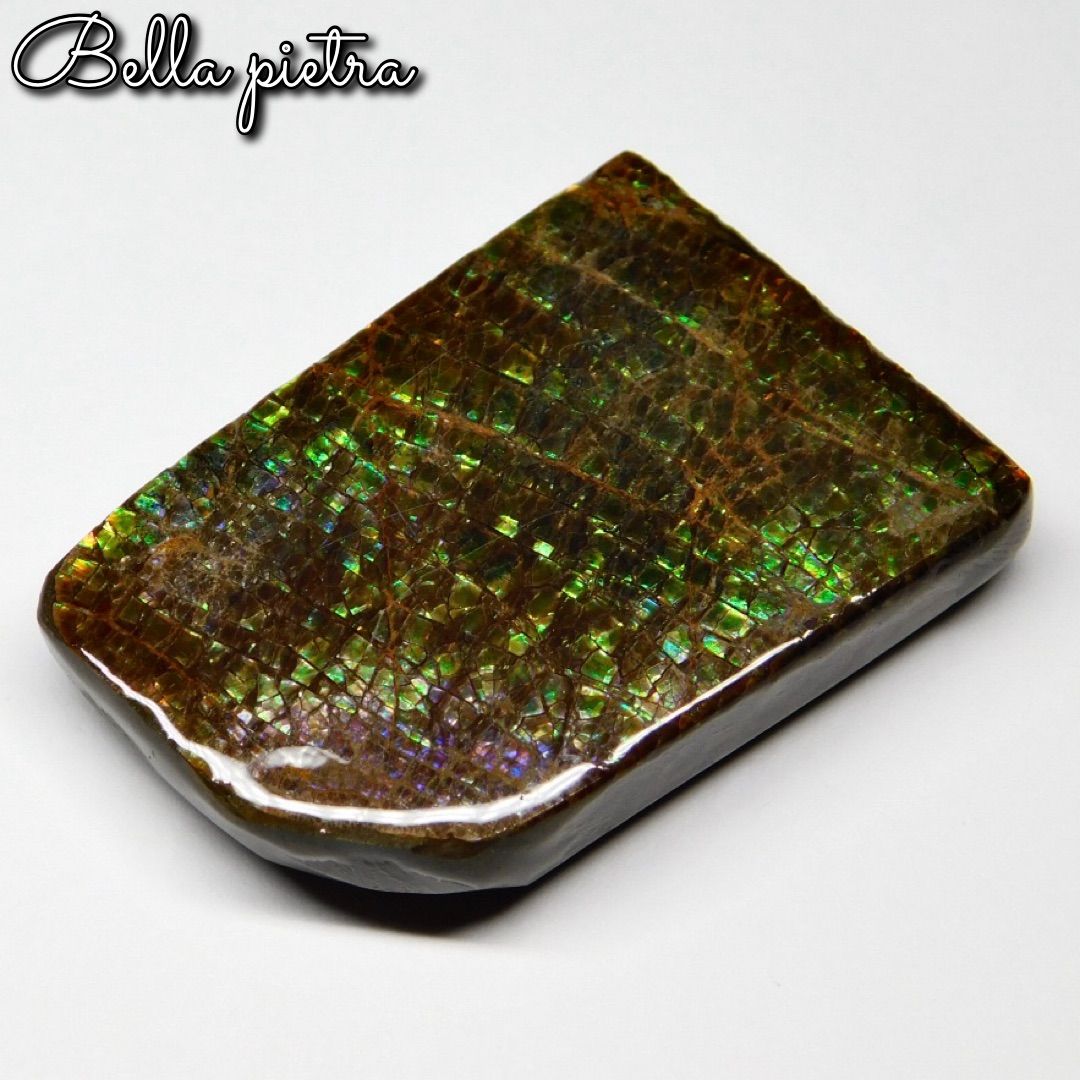 美遊色！高品質☆希少☆カナダ産アンモライト ピース ドラゴンスキン