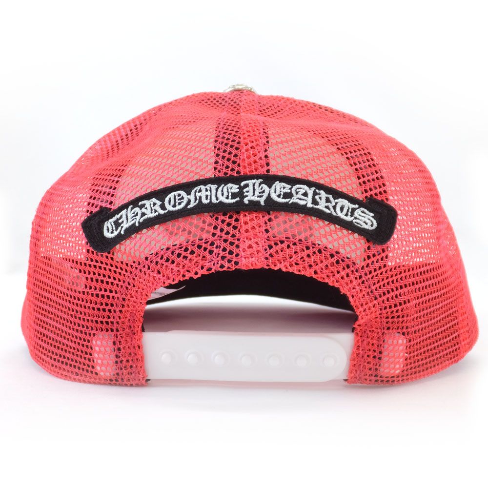 天白】クロムハーツ クロスパッチ キャップ ピンク ホワイト メッシュ