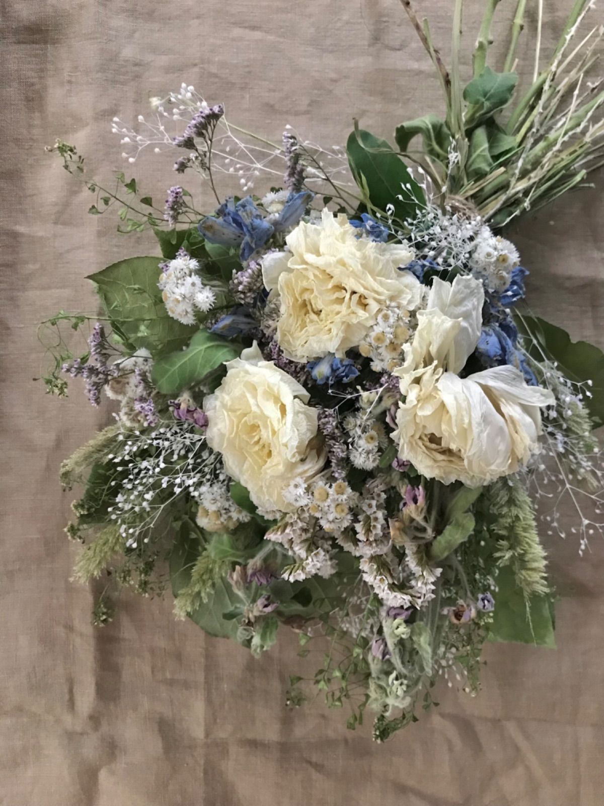 ドライフラワーブーケ風スワッグ 母の日ギフトスワッグ ラナンキュラス