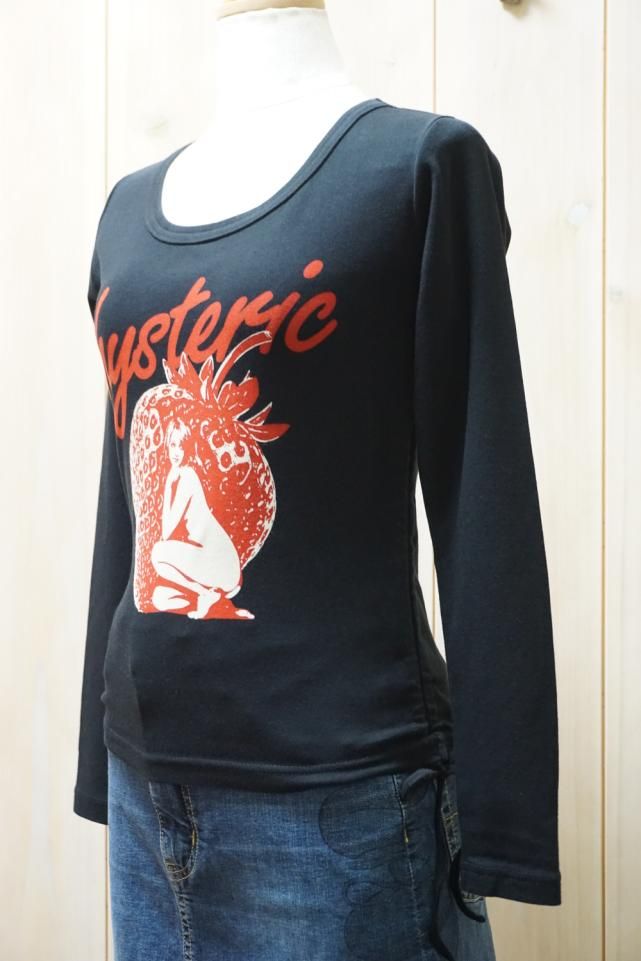  GLAMOUR ヒステリックグラマー MIDNIGHT BERRY チビTシャツ BLACK レディース 長袖 Tシャツ カットソー