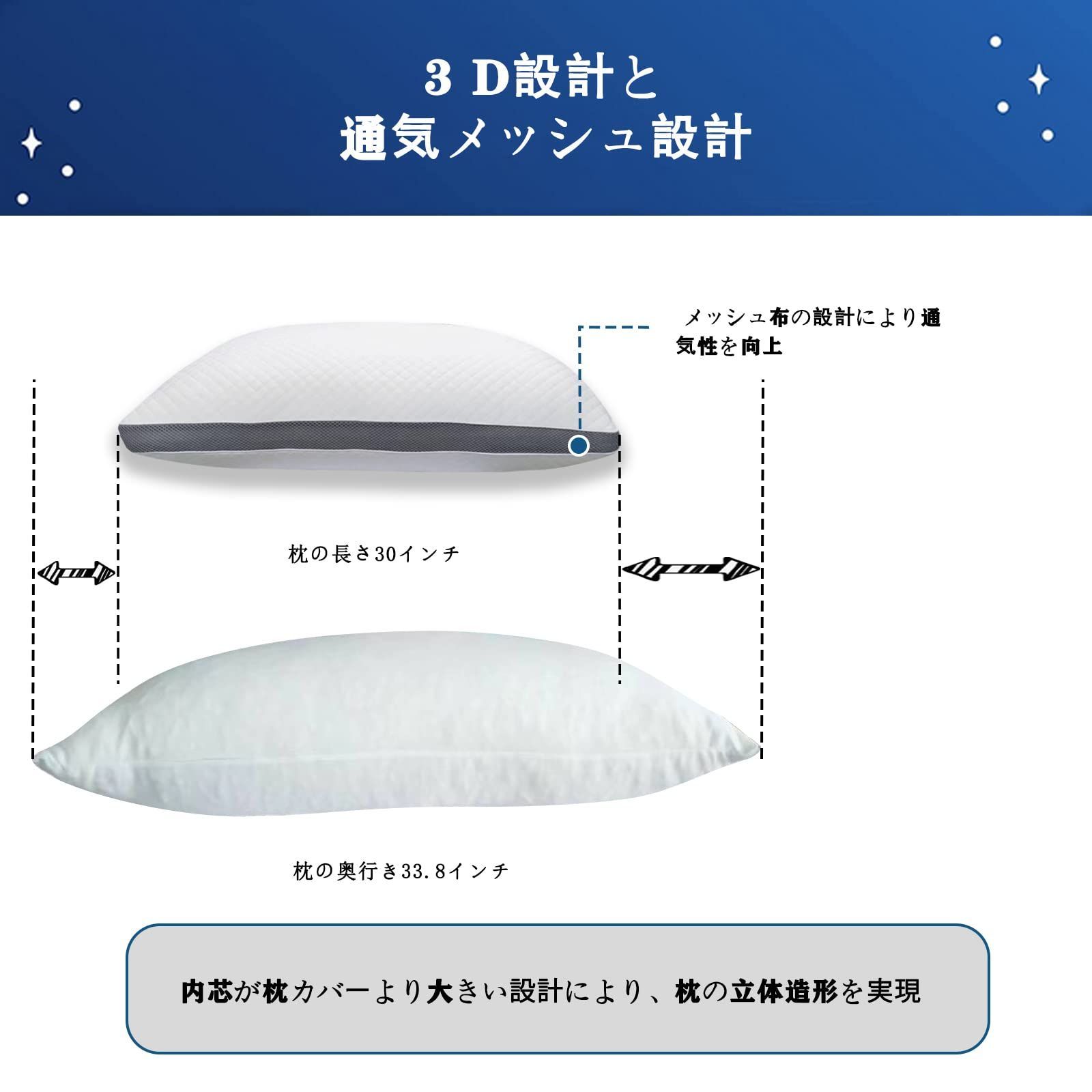 人気商品】Homunowang枕 低反発枕・高さ調節ができる3D設計クール枕 ...