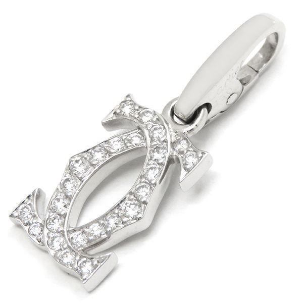 カルティエ Cartier ペンダントトップ C2 2Cチャーム ダイヤ