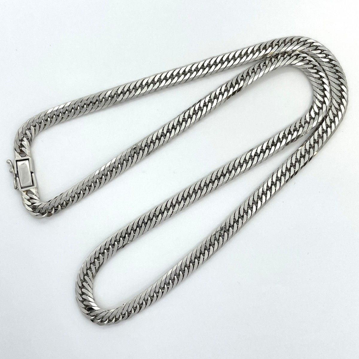 喜平 ネックレス Pt850 6面 ダブル 50.4cm 12.8g(5khd057喜平 喜平 ネックレス Pt850 6面 ダブル 50.4cm 12.8g(5khd057喜平