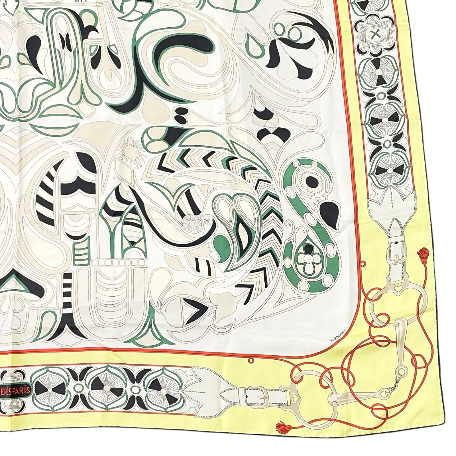 新品同様 HERMES エルメス カレ140 大判 スカーフ シルク