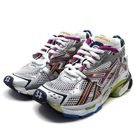バレンシアガ BALENCIAGA ランナー RUNNER 加工 スニーカー 677402 W3RB6 8123 マルチ 37 約24cm