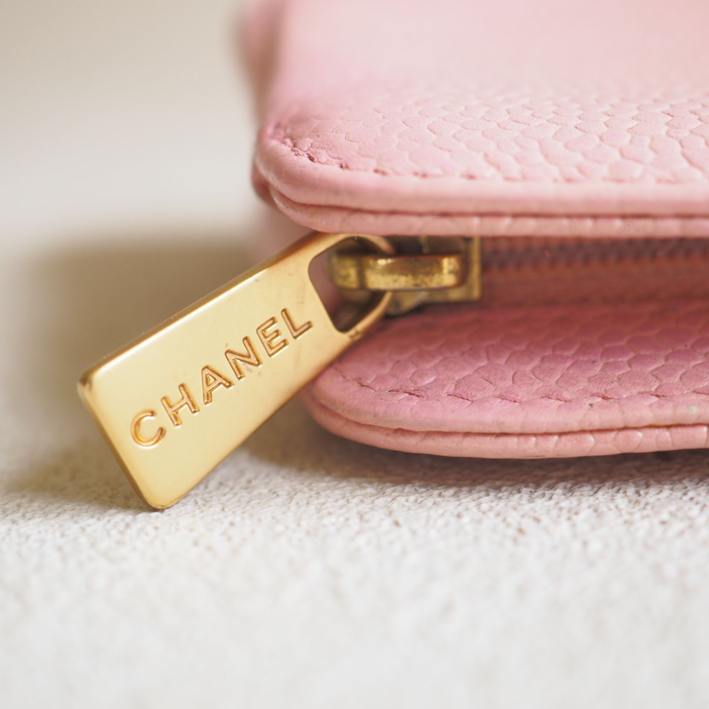 シャネル CHANEL キャビアスキン ココマーク ミニポーチ コスメ キー 