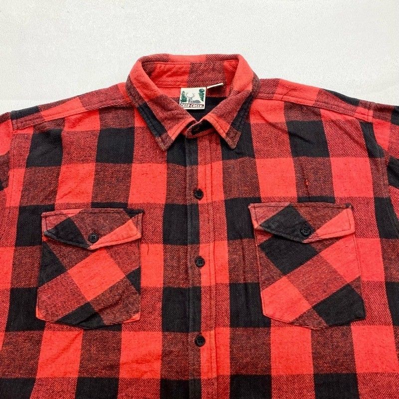 DEER CREEK Long Sleeve Flannel Check Shirt Men's Size L