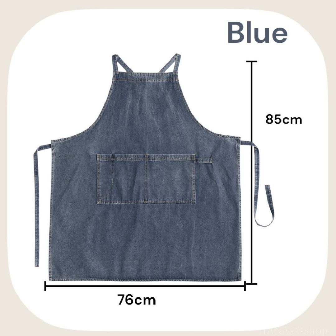 デニム エプロン 男女兼用 新品 エプロン 青 ブルー 無地 大人 レディース デニムエプロン 男女兼用 可愛い エプロン シンプル 青 ブルー 無地