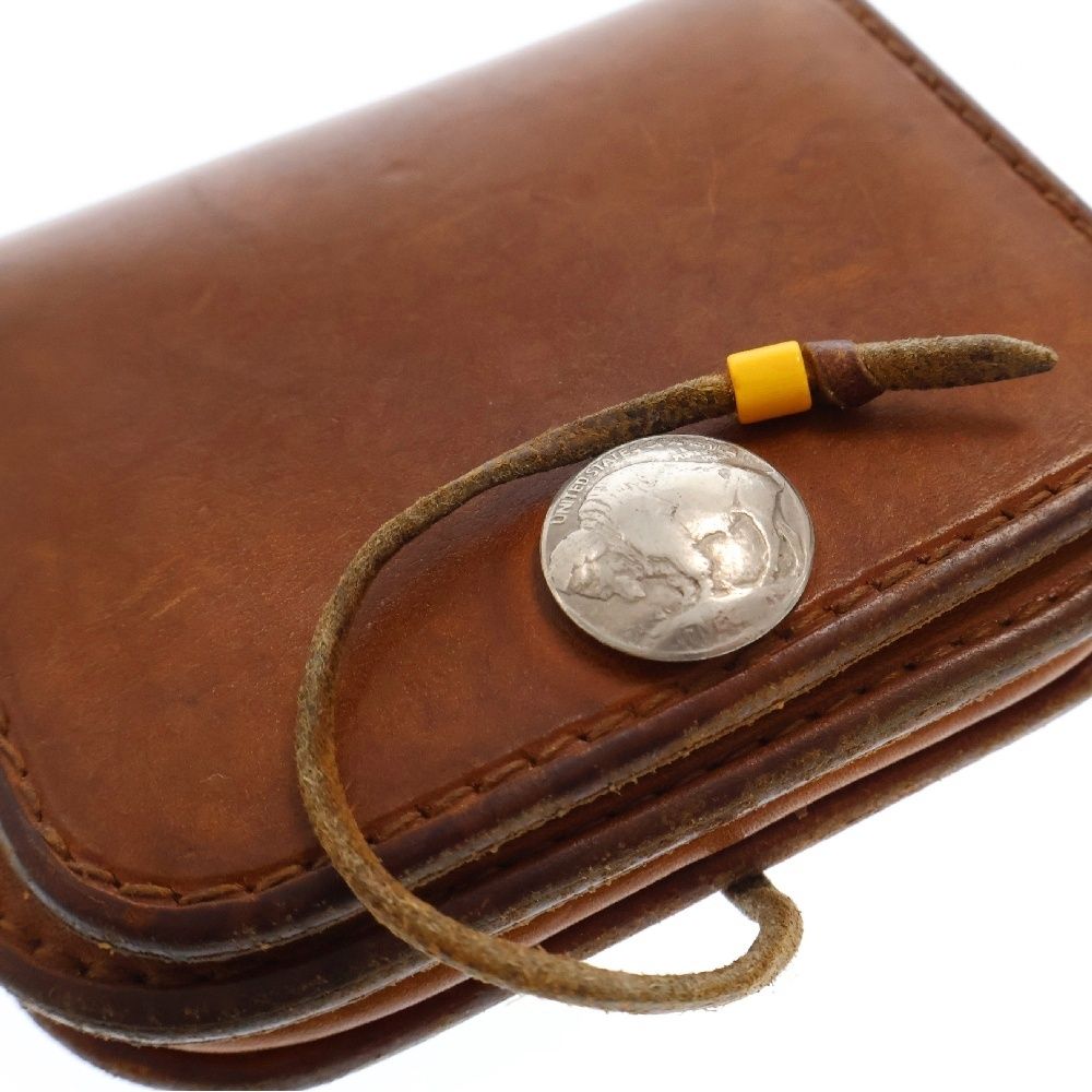 goro's (ゴローズ) 角型小銭入れ 2つ折り 財布 ウォレット 赤茶