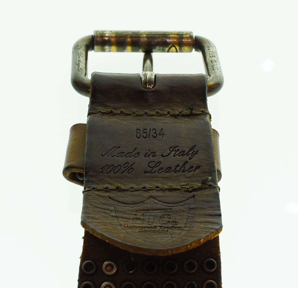 エイチティーシー HTC スタッズベルト 7連 ラインストーン レザー 85