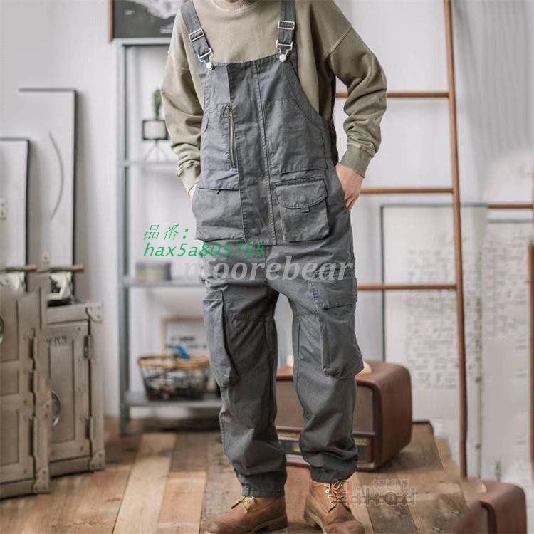 オーバーオール サロペット メンズ つなぎ ツナギ サルエルパンツ 作業着 作業服 カーゴパンツ ロングパンツ オールインワン hax 5 a 805755