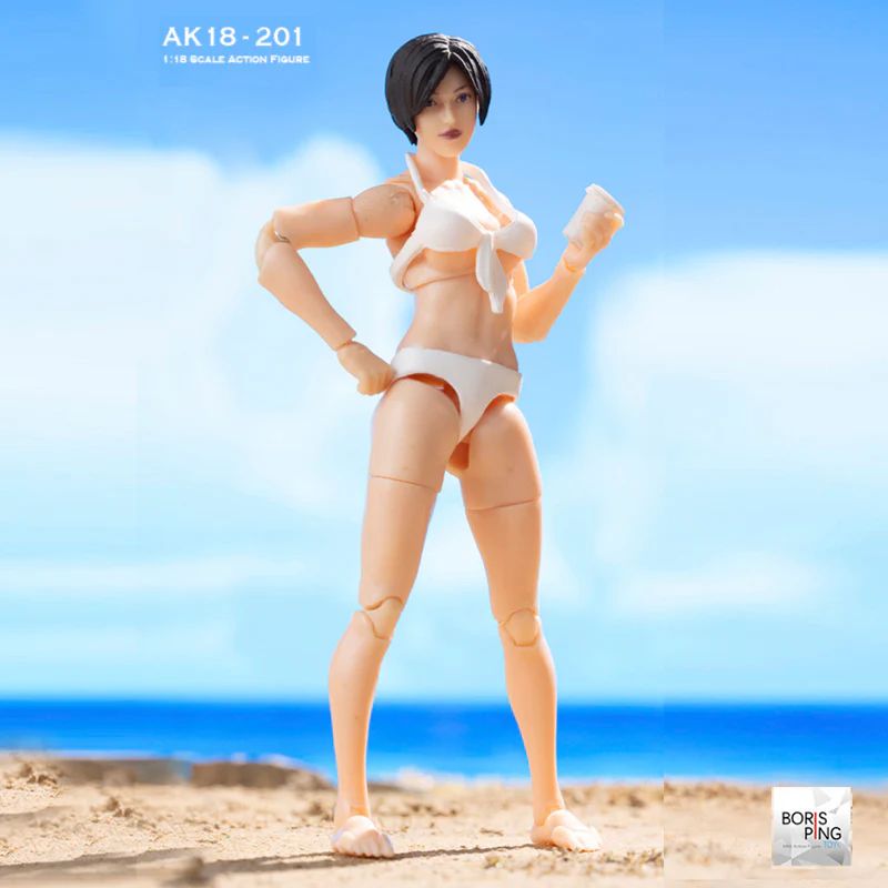 Boris Ping Toys：AK18 Wave2： 女性素体：1/18スケール 塗装
