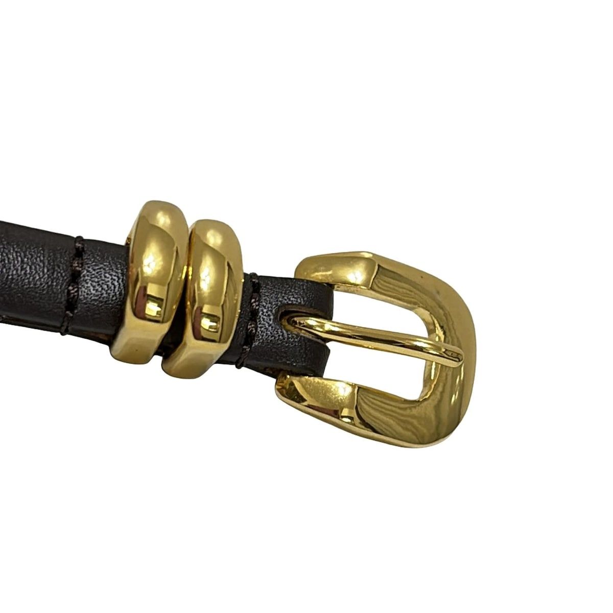 ANAYI ブラウンレザー ベルト ゴールドバックル (ま) ANAYI アナイ ブラウンレザーベルト ゴールドバックル ANAYI｜アナイの