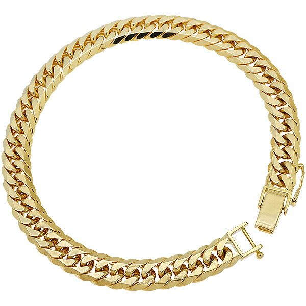 送料無料・返品可♪K18YG 6面ダブル 喜平ブレスレット 20cm 30.2g A  