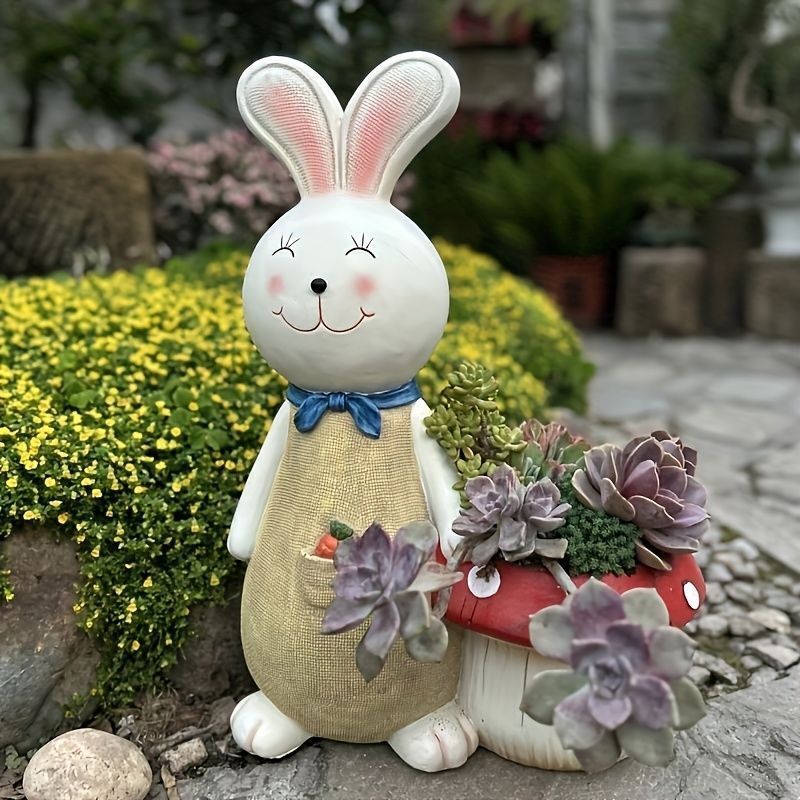 おみつさま リメイク鉢 素焼き鉢5号 蘭リースでおねむなうさぎさん お