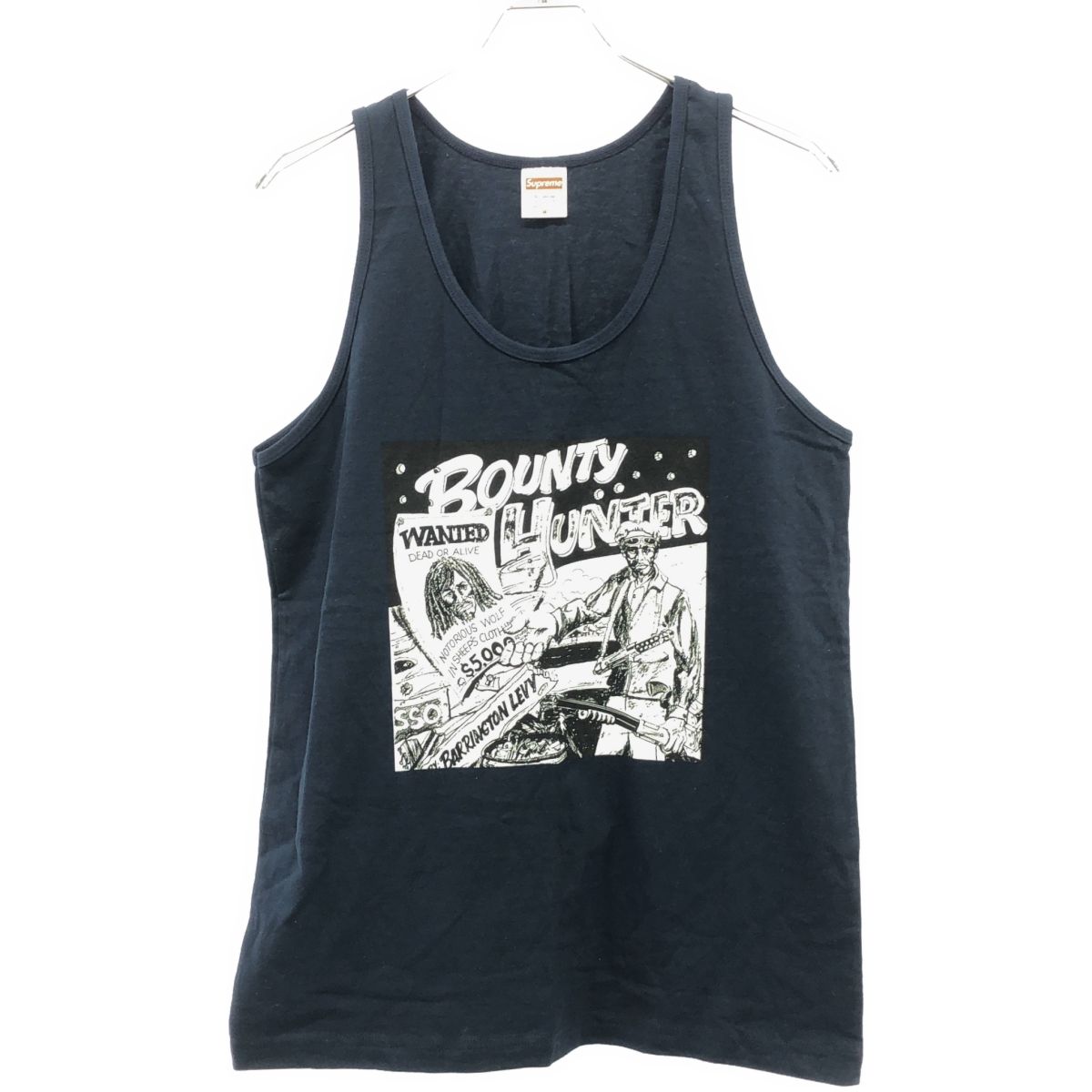 Supreme シュプリーム 16SS Barrington Levy & Jah Life Bounty Hunter Tank Top グラフィックプリントタンクトップ  ネイビー M