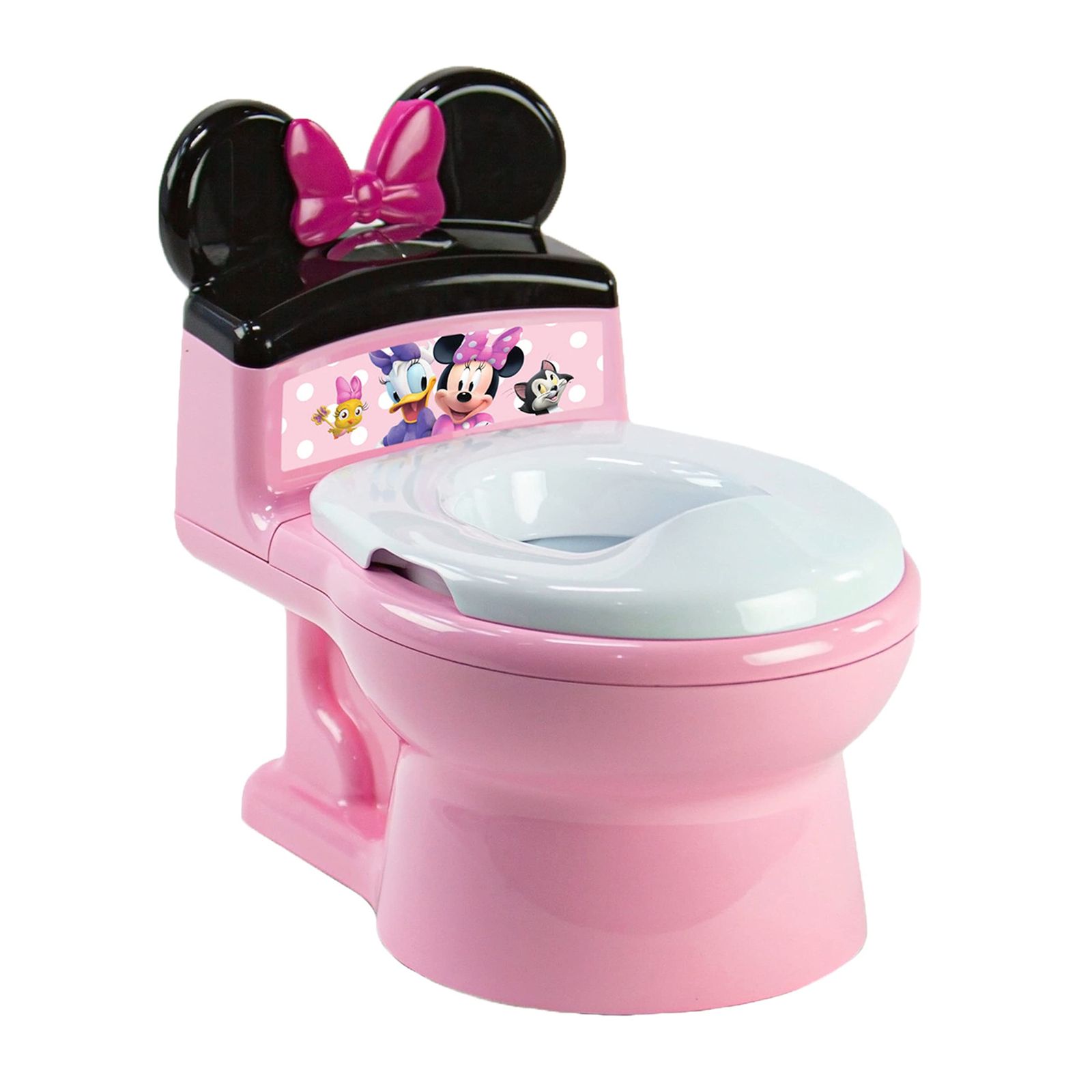The First Years ディズニー ミニーマウス トイレトレーニングトイレと幼児用トイレシート - トイレトレーニングトイレ 楽しい水洗と応援音 ピンク ミニーマウス