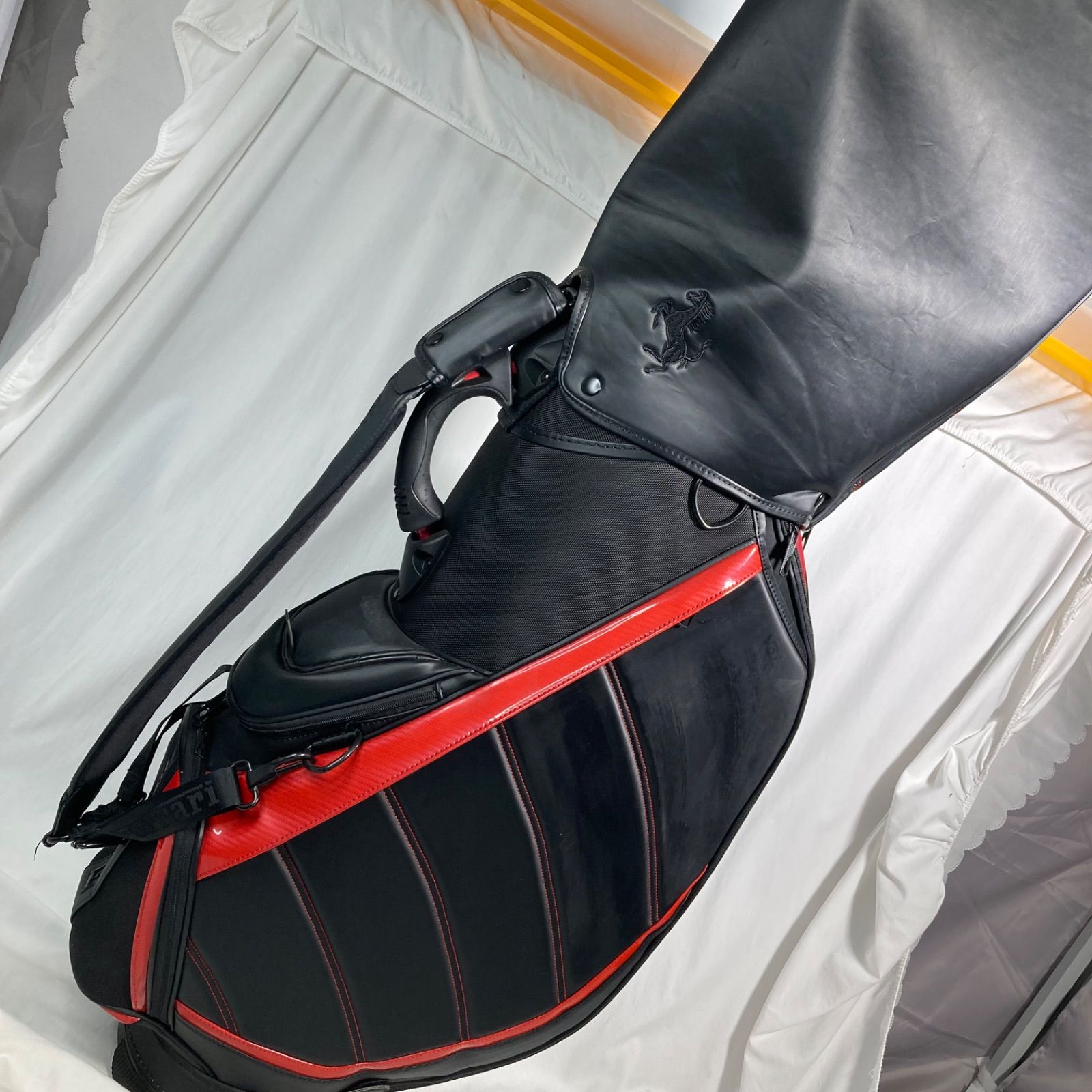 プーマコブラフェラーリゴルフキャディバッグ 超希少 プーマコブラ フェラーリ キャディバッグ カート型 5分割