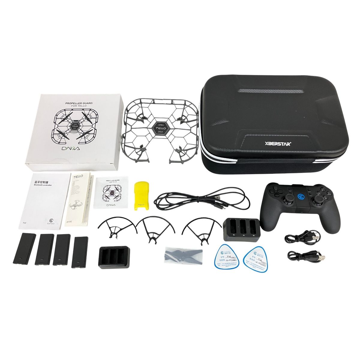 DJI Tello ドローン セット（コントローラー、ガード、充電器付き