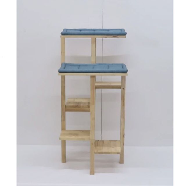 おしゃれなキャットタワー 天然木をふんだんに使ったナチュラルシリーズ 幅53.5×高さ110×奥行59.5cm 組立家具 NATURAL SIGNATURE ラバーウッド キャットタワー 送料無料 STEELWINDOWSANDDOORS_COM