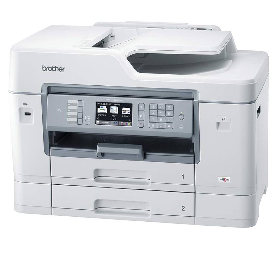 ブラザー工業 Brother Industries プリンター A3インクジェット複合機 MFC-J6983CDW FAX|ADF|有線 無線LAN|2段トレイ|両面印刷 印刷枚数 88595枚 現状品