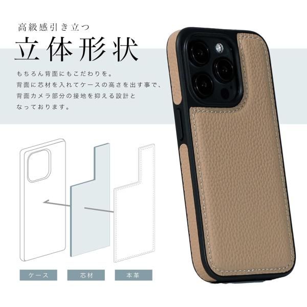 (iPhone 15) ハンドル付き バックカバーケース シュリンクレザー BONAVENTURA スマホケース (iPhone15) ハンドル付き バック