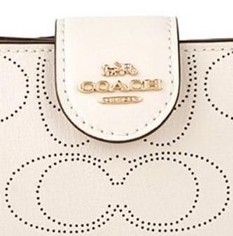 COACH コーチ 新品 チョーク ホワイト 折り財布 レディース 白 財布