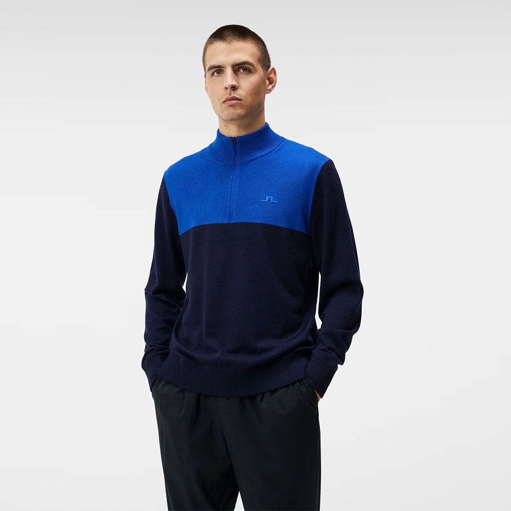 未使用】J.LINDBERG（ジェイリンドバーグ） ハーフジップニット