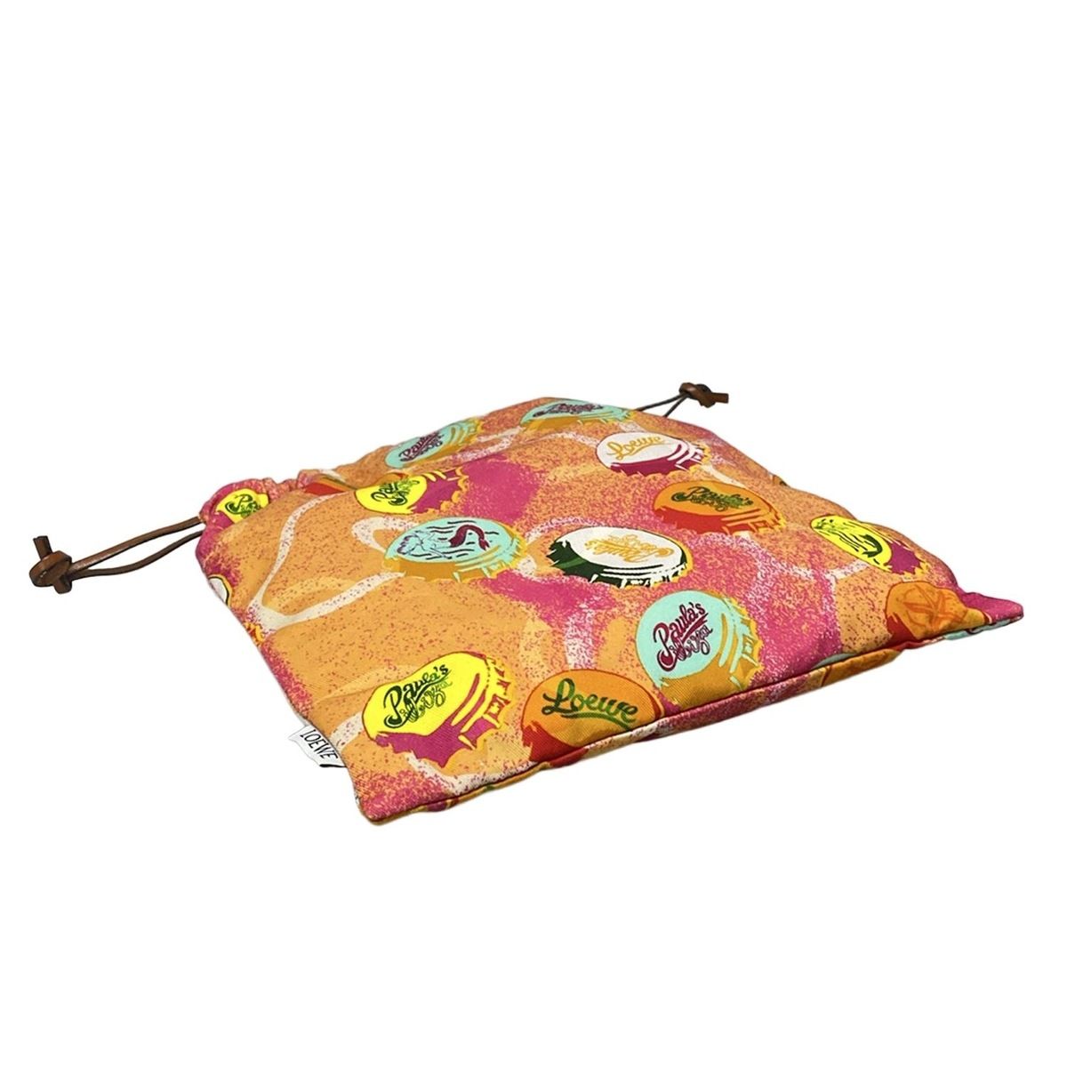 LOEWE(ロエベ) ポーチ パウラズイビザ オレンジ×ピンク×マルチ 巾着型  