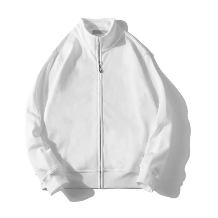 boohoo 長袖ジップアップパデッド ジャケット ブルゾン ホワイト ADAMASTE ブルゾン アウター 「2023aw」パデットボリューム