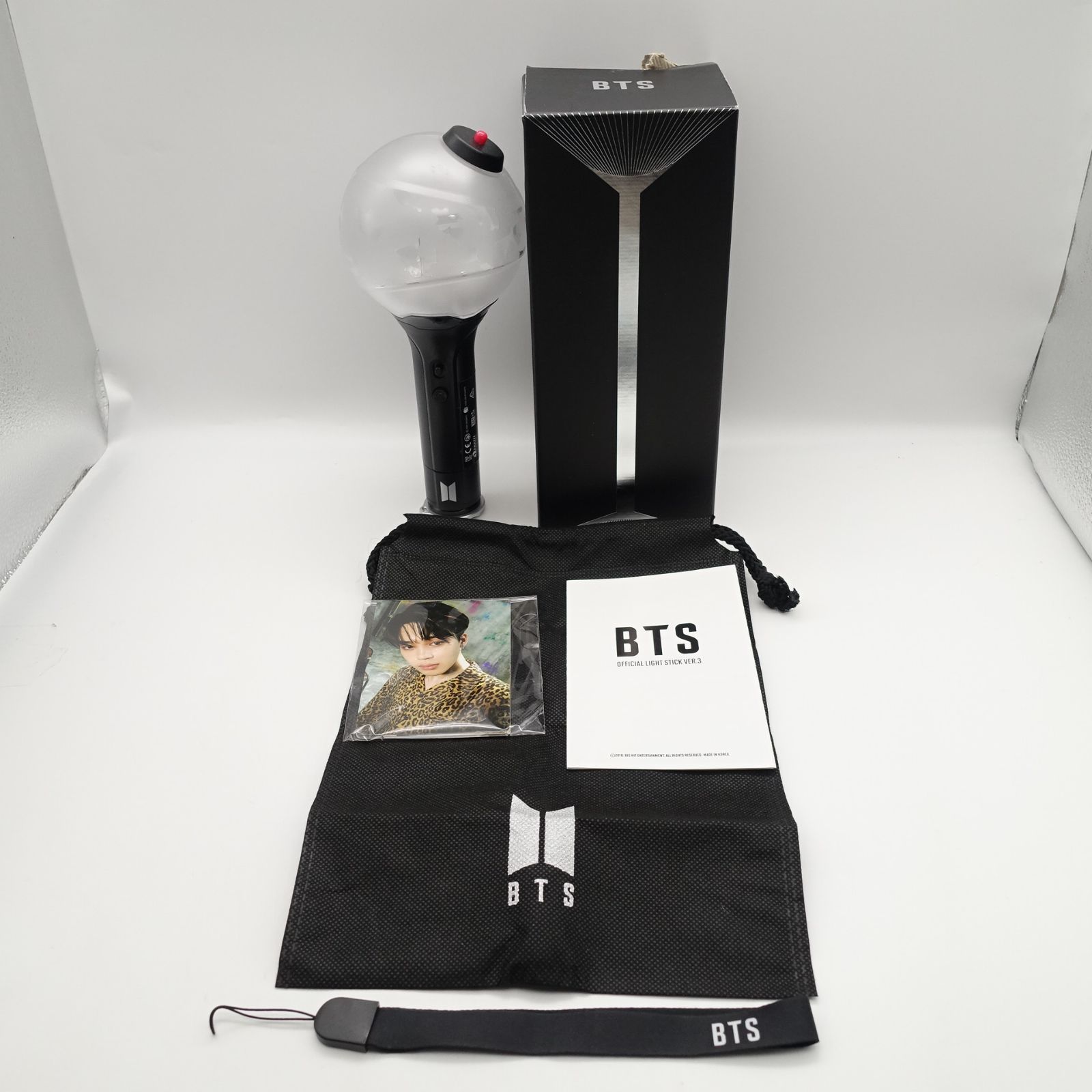 BTS ペンライト アミボム ver.3 外箱 袋 トレカ ストラップ付