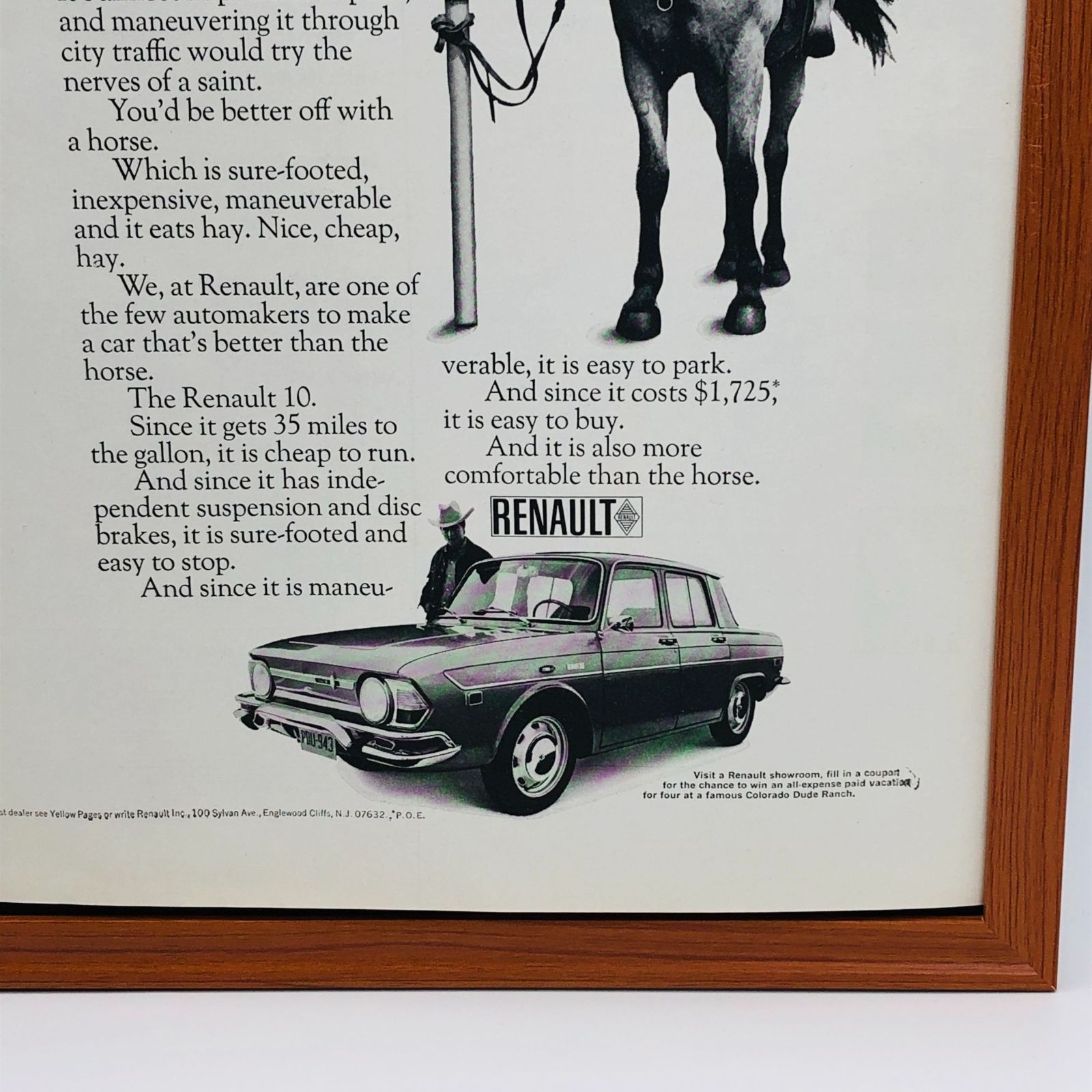 美術品・アンティーク・コレクション Renault 1930年代ヴィンテージ広告
