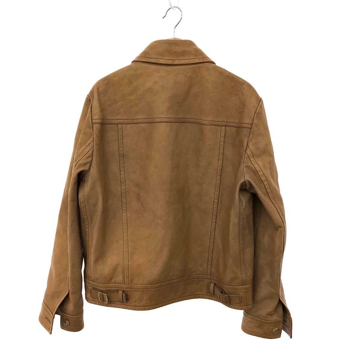 GUCCI グッチ トムフォード期 レザージャケット 50 ベージュ 山羊革