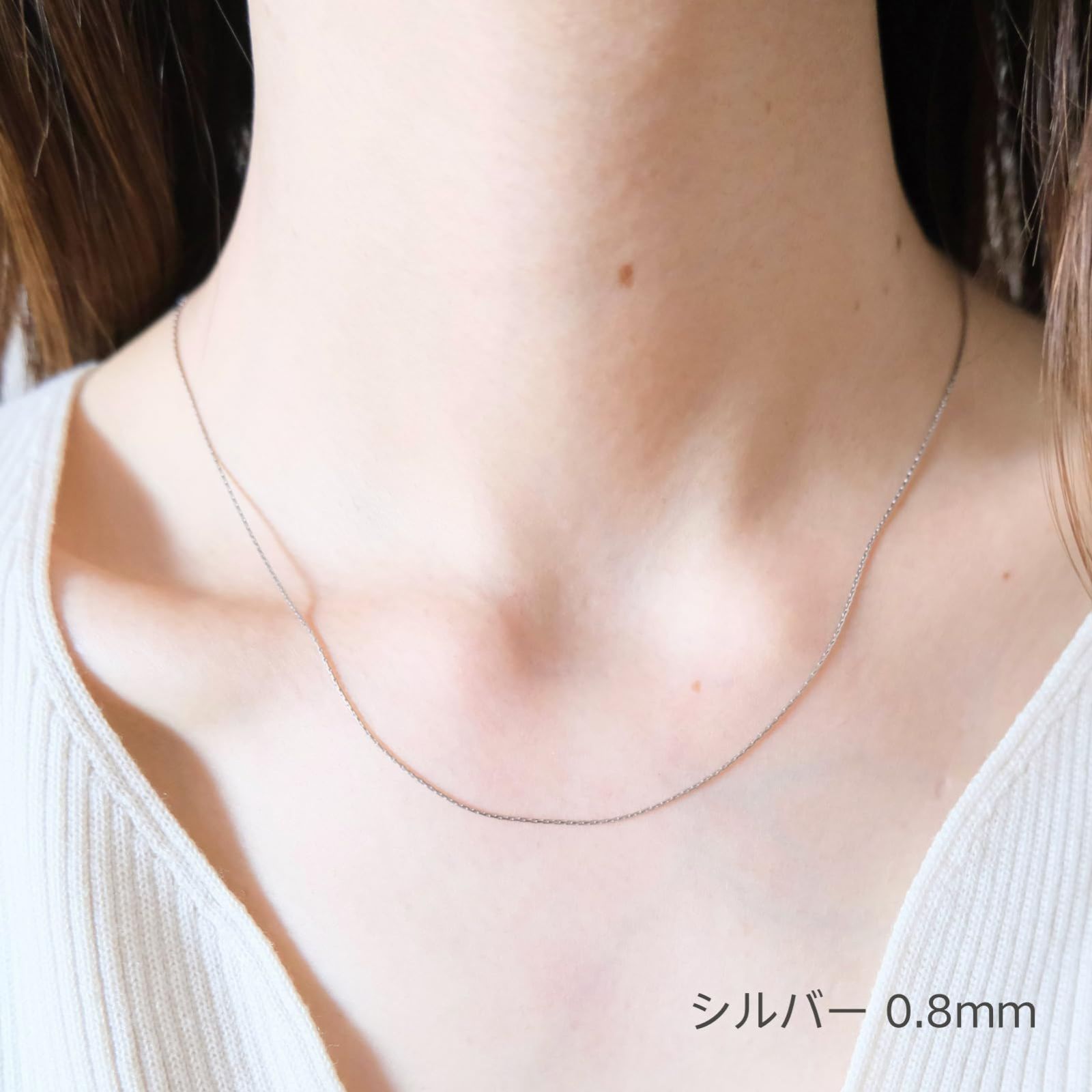 数量 金属アレルギー対応 レディース チェーンネックレス サージカルステンレス 細身 ネックレス つけっぱなし ゴールド シルバー Moonstan ピンクゴールド シンプル